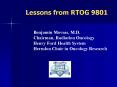 Benjamin Movsas, M.D. Chairman, Radiation Oncology Henry Ford Health System Herndon Chair in Oncology Research PowerPoint PPT Presentation