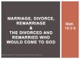 Matt. 19:3-9 PowerPoint PPT Presentation