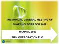 The Annual General Meeting of Shareholders for 2009 PowerPoint PPT Presentation