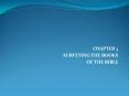 SURVEYING THE BOOKS PowerPoint PPT Presentation