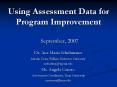 Using Assessment Data for Program Improvement PowerPoint PPT Presentation
