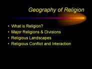 Geography of Religion