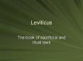 Leviticus PowerPoint PPT Presentation