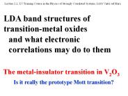 LDA band structures of transition-metal oxides