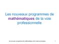 Les nouveaux programmes de math PowerPoint PPT Presentation