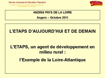 Service  de  la jeunesse et de l