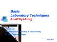 Basic Laboratory Techniques Anal/Phys/Inorg PowerPoint PPT Presentation