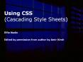 Using CSS (Cascading Style Sheets) PowerPoint PPT Presentation