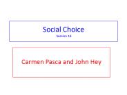 Social Choice Session 18