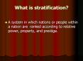 What is stratification? PowerPoint PPT Presentation