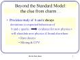 Beyond the Standard Model: the clue from charm ... PowerPoint PPT Presentation