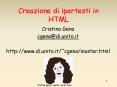 Creazione di ipertesti in HTML PowerPoint PPT Presentation