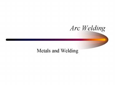 Arc Welding