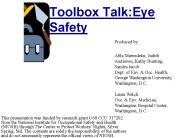Toolbox Talk:Eye Safety