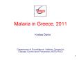 Malaria in Greece, 2011 PowerPoint PPT Presentation