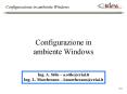 Configurazione in ambiente Windows PowerPoint PPT Presentation