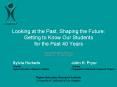 Looking at the Past, Shaping the Future: Getting to Know Our Students for the Past 40 Years PowerPoint PPT Presentation