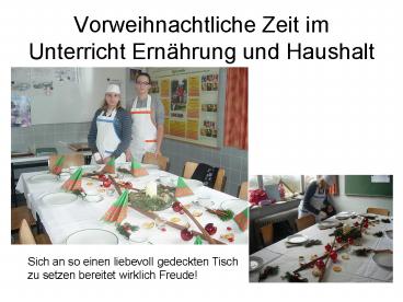 Vorweihnachtliche Zeit im Unterricht Ern