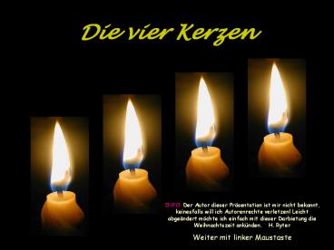 Die vier Kerzen