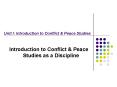 Unit I: Introduction to Conflict PowerPoint PPT Presentation