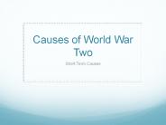 Causes of World War Two