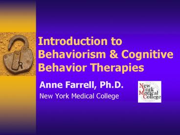 Introduction to Behaviorism