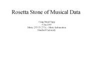 Rosetta Stone of Musical Data