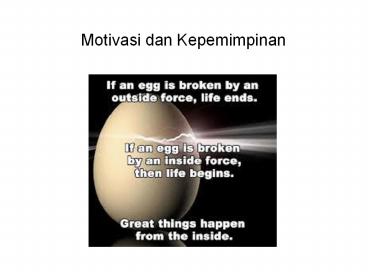 Motivasi dan Kepemimpinan