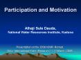 Participation and Motivation PowerPoint PPT Presentation