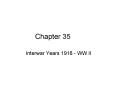Interwar Years 1918 - WW II PowerPoint PPT Presentation