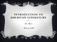 Introduction to American Literature PowerPoint PPT Presentation