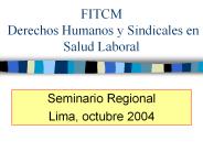 FITCM Derechos Humanos y Sindicales en Salud Laboral