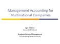 Management Accounting for Multinational Companies PowerPoint PPT Presentation