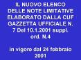 IL NUOVO ELENCO DELLE NOTE LIMITATIVE ELABORATO DALLA CUF GAZZETTA UFFICIALE N. 7 Del 10.1.2001 suppl. ord. N.4 in vigore dal 24 febbraio 2001 PowerPoint PPT Presentation
