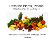 Pass the Plants, Please Project Learning Tree: Activity 16