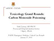 Toxicology Grand Rounds: Carbon Monoxide Poisoning