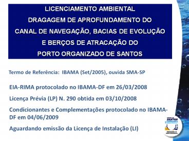 LICENCIAMENTO AMBIENTAL