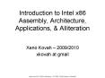 Introduction to Intel x86 Assembly, Architecture, Applications, PowerPoint PPT Presentation