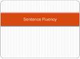 Sentence Fluency PowerPoint PPT Presentation