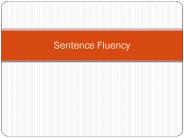 Sentence Fluency