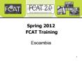 Spring 2012 FCAT Training PowerPoint PPT Presentation