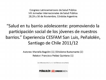 Congreso Latinoamericano de Salud P