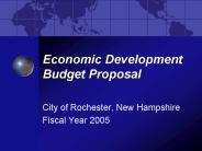 Economic Development Budget Proposal