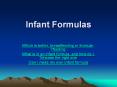 Infant Formulas PowerPoint PPT Presentation