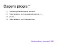 Dagens program PowerPoint PPT Presentation