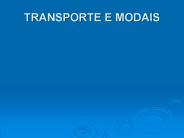 TRANSPORTE E MODAIS