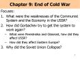 Chapter 9: End of Cold War PowerPoint PPT Presentation