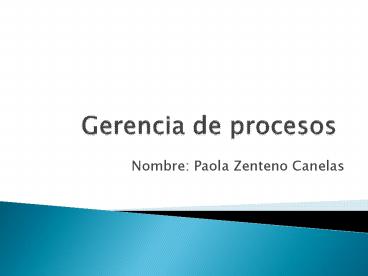 Gerencia de procesos