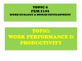 TOPIC 6 FEM 3104 WORK ECOLOGY PowerPoint PPT Presentation