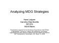Analyzing MDG Strategies PowerPoint PPT Presentation